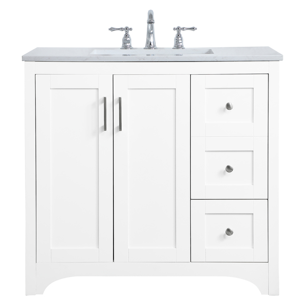 Elegant Decor 36 Inch Single Bathroom Vanity In White VF17036WH